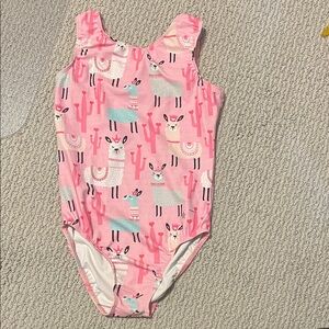 Pink Llama Print Leotard